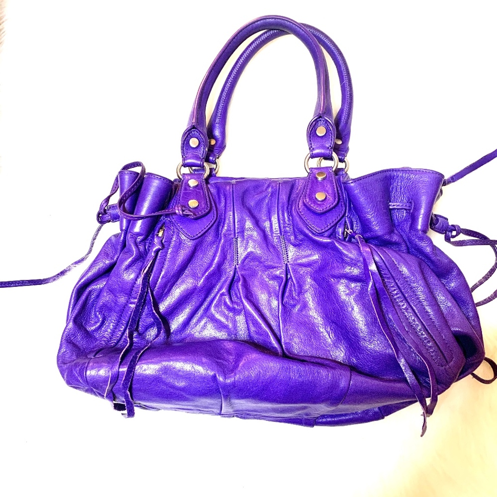 Purple Botkier Satchel Bag with Original Dust Bag